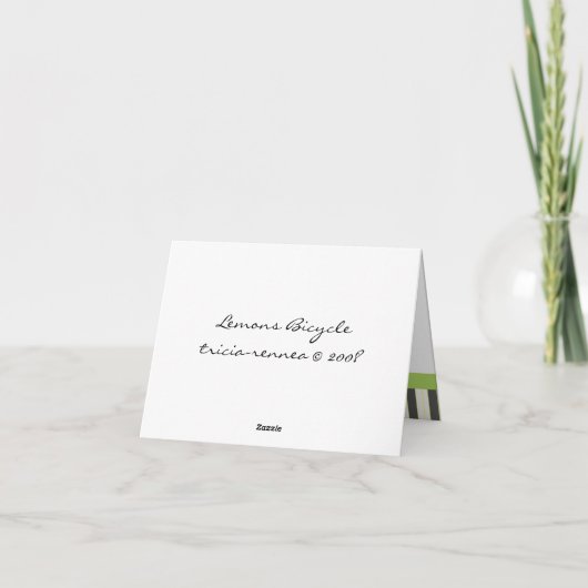 Carte Vélo citron (Dos)