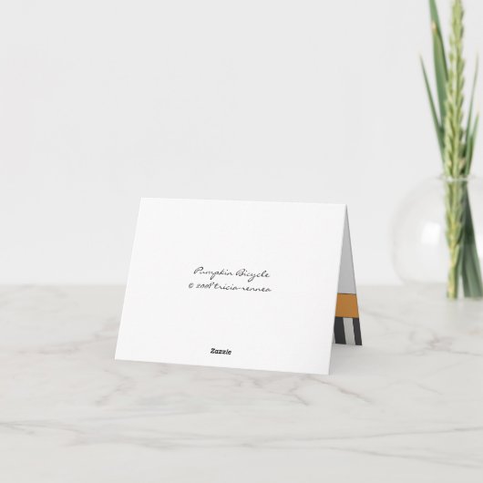 Carte Vélo citrouille (Dos)