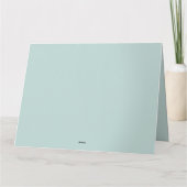 Carte Vélo de chalet bleu avec panier à fleurs de printe (Dos)