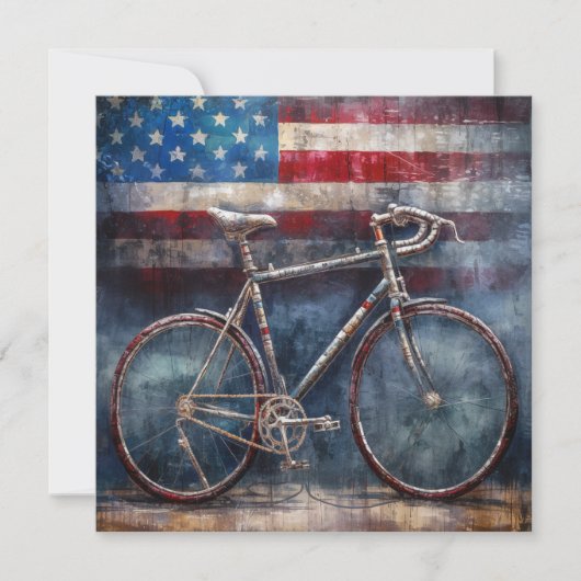 Carte vélo de course en acrylique arrière - plan drapeau (Devant)