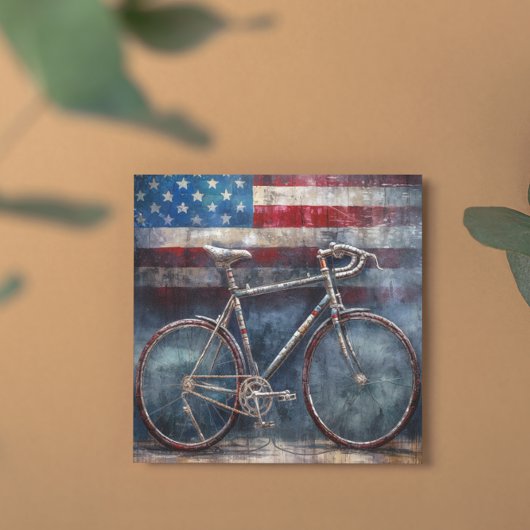 Carte vélo de course en acrylique arrière - plan drapeau