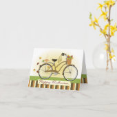 Carte Vélo de livraison de tartes (Fleur jaune)