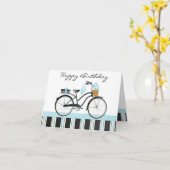 Carte Vélo de point de polka (Fleur jaune)