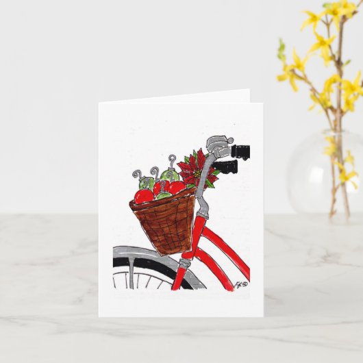 Carte Vélo de vacances (Fleur jaune)