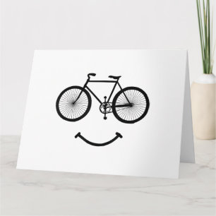 Carte Vélo et sourire T-shirt Tee - shirt de vélo Blac