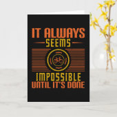 Carte Vélo - Il semble toujours impossible (Fleur jaune)