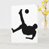 Carte vélo kick soccer joueur (Fleur jaune)
