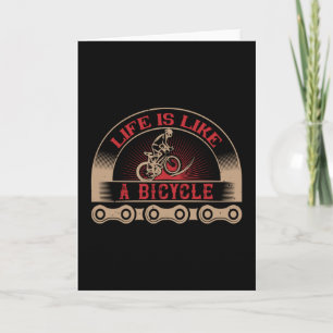 Carte Vélo - La vie est comme un vélo