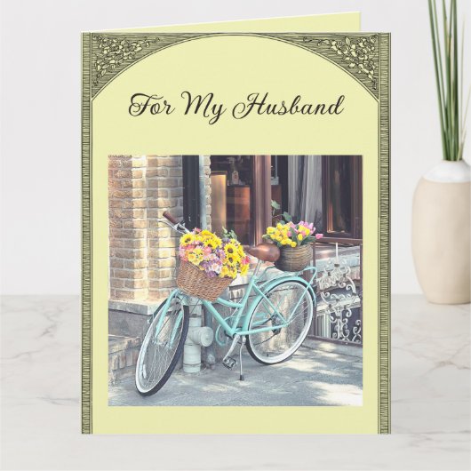 Carte Vélo modifiable et fleurs (Devant)