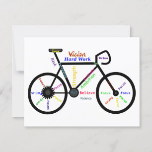 Carte Vélo Motivationnel, Vélo, Cyclisme, Sport, Hobby