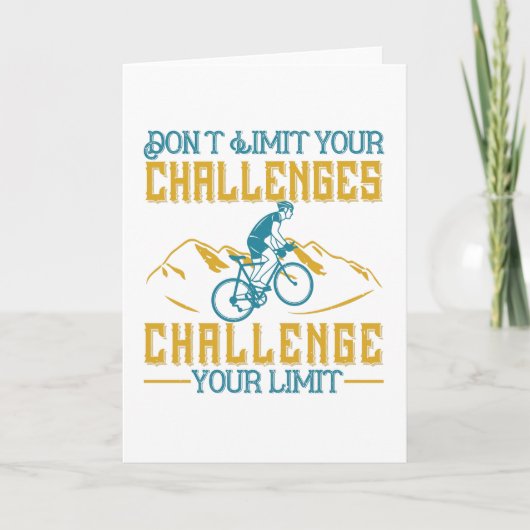 Carte Vélo - Ne limitez pas vos défis (Devant)