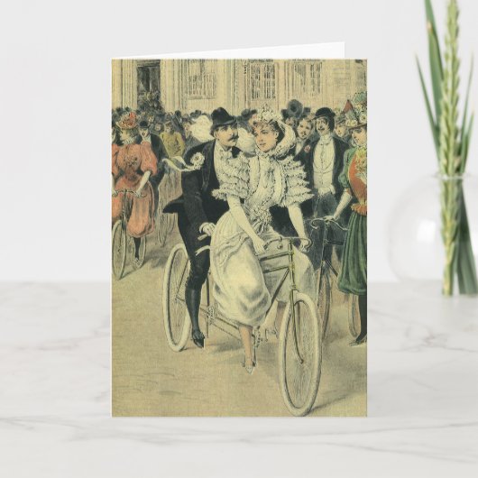 Carte Vélo neuf mariée et mariée Mariage victorienne (Devant)