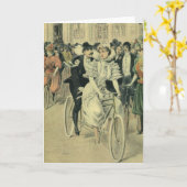 Carte Vélo neuf mariée et mariée Mariage victorienne (Fleur jaune)
