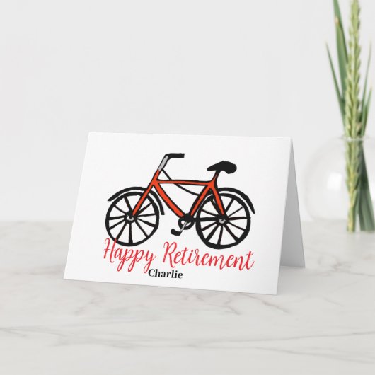 Carte Vélo rouge Bonne Retraite (Devant)