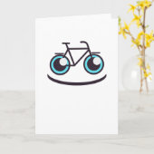 Carte Vélo Smile Funny Vélo Cycliste (Fleur jaune)