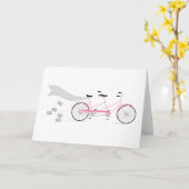 Carte Vélo Tandem mariage (Fleur jaune)