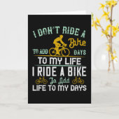 Carte Vélo - Un vélo ajoute de la vie à mes jours (Fleur jaune)