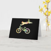Carte Vélo vélo de chat - Votre collection de cadeaux (Fleur jaune)
