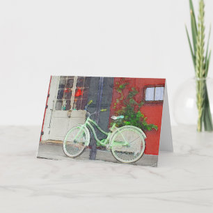 Carte Vélo Vert En Coup De Pinceau Vide À L'Intérieur