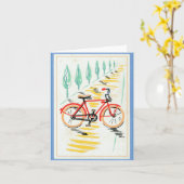 Carte Vélo vintage (Fleur jaune)