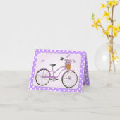 Carte Vélo violet (Fleur jaune)