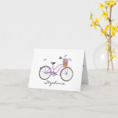 Carte Vélo violet (Fleur jaune)