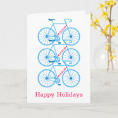 Carte Vélos Blue Holiday (Fleur jaune)