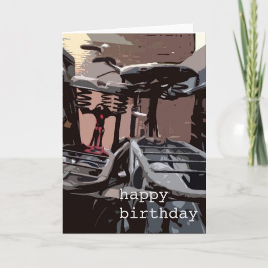 Carte Vélos vintages néerlandais Anniversaire (Devant)