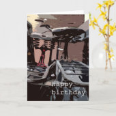 Carte Vélos vintages néerlandais Anniversaire (Fleur jaune)