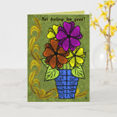 Carte Velveteen (Fleur jaune)