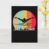 Carte Venant comme un requin - nageur rapide (Fleur jaune)