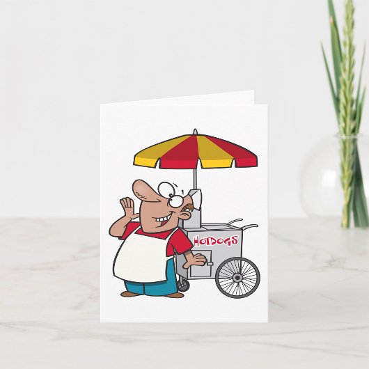 Carte Vendeur de chariots à hot-dogs Vendeur de street f