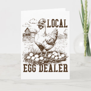 Carte Vendeur d'oeufs local Amateur de poulettes Pâques