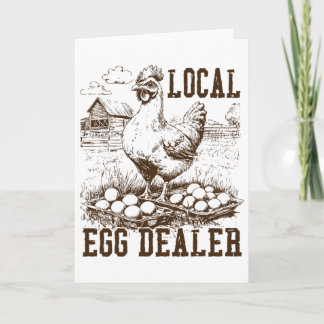 Carte Vendeur d'oeufs local Amateur de poulettes Pâques 