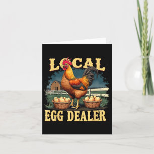 Carte Vendeur local d'oeufs Funny Jardin de poulet de fe