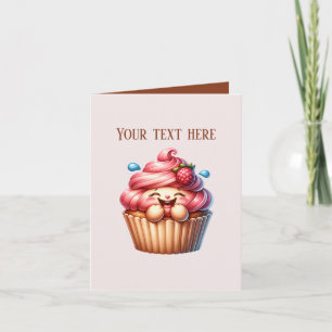 Carte Vendeurs de cupcakes de pâtisserie mignons personn
