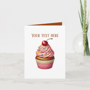 Carte Vendeurs de la boulangerie mignonne gâteau personn