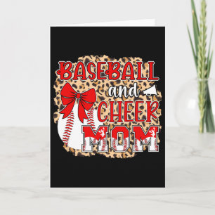 Carte Vendez Et Encouragez Maman Léopard Cheerleading Et