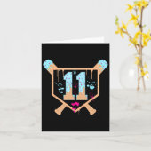 Carte Vendre 11 Ans Crème de glace Drip 11e anniversaire (Fleur jaune)