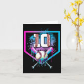 Carte Vendre Drip 10e anniversaire Accueil Plaque Garçon (Fleur jaune)