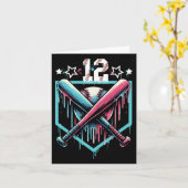 Carte Vendre Drip 12e anniversaire garçons Numéro 12 Jeu (Fleur jaune)