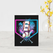 Carte Vendre Drip 6e Anniversaire Plaque de Base Garçons (Fleur jaune)