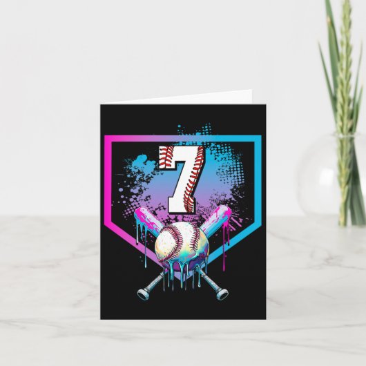 Carte Vendre Drith 7th Birthday Home Plate Boys Youth 7 (Devant)