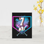 Carte Vendre Drith 7th Birthday Home Plate Boys Youth 7 (Fleur jaune)