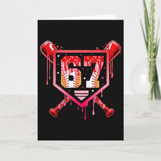 Carte Vendre la glace Drip Numéro 67 Mème Saint-Valentin (Devant)