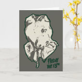 Carte Vendredi 13 | Jason Voorhees Burlap Sack (Fleur jaune)
