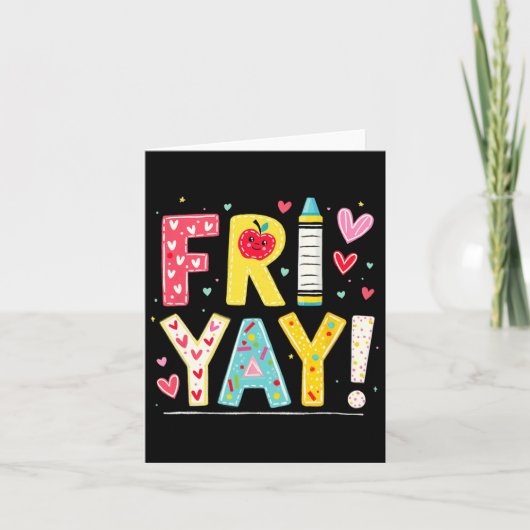 Carte Vendredi drôle Happy Friday Week-end Prof Retour (Devant)