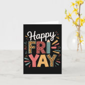 Carte Vendredi heureux Prof Yay vendredi Weekend Drôle (Fleur jaune)