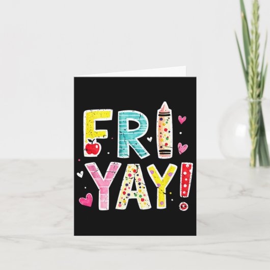 Carte Vendredi Joyeux Vendredi Drôle Professeur Weekend (Devant)
