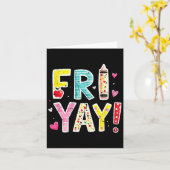 Carte Vendredi Joyeux Vendredi Drôle Professeur Weekend (Fleur jaune)